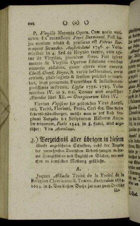3.) Verzeichniß aller übrigen in diesem Werke angeführten Schriften,[...]