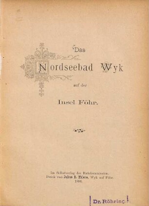 Das Nordseebad Wyk auf der Insel Föhr