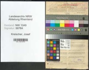Entnazifizierung Josef Kreischer , geb. 29.04.1920 (Wachtmeister)