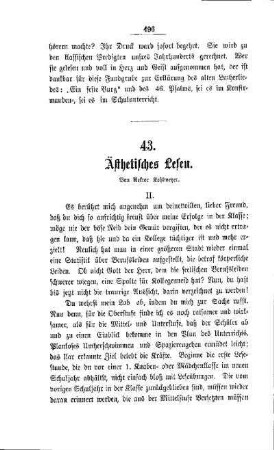Ästhetisches Lesen
