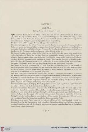 Kapitel VI: Exedra