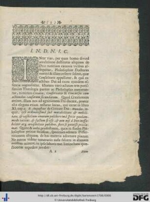 Meletema Philosophicum de Creatione.