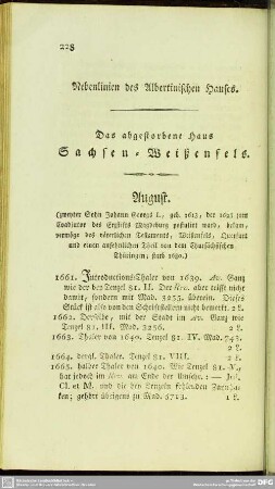 II. Albertinische Nebenlinien
