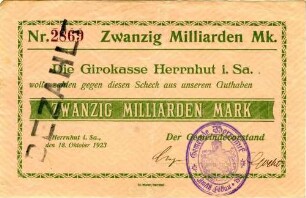 Zwanzig Milliarden Mark