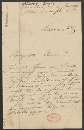 Brief an B. Schott's Söhne : 06.05.1889