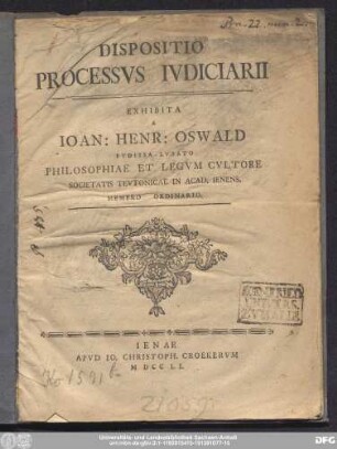 Dispositio Processvs Ivdiciarii