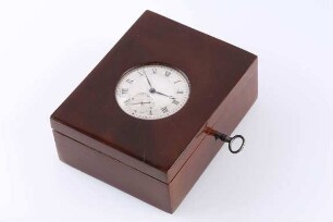 Taschenuhr, dazu Holzkasten, F. Gutkaes, Dresden, um 1820