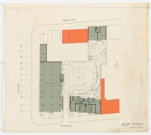 Wohn- und Geschäftshäuser Uhlandstraße / Wilhelmsaue / Berliner Straße, Berlin-Wilmersdorf: Grundriss Erdgeschoss 1:200