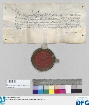 König Fridreich III. stellt der Stadt Nürnberg Quittung aus über 1000 fl. Stadtsteuer für das Jahr 1442.