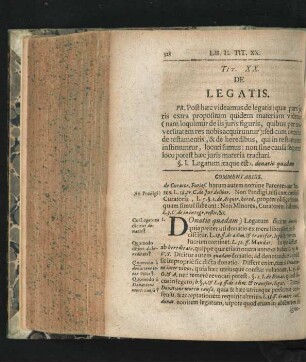 Tit. XX. De Legatis.