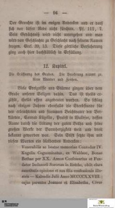 12. Die Eröffnung des Grabes ...