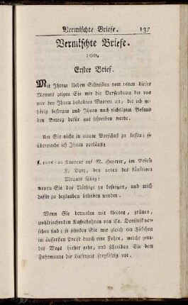 Vermischte Briefe.