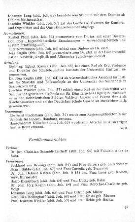 Familiennachrichten