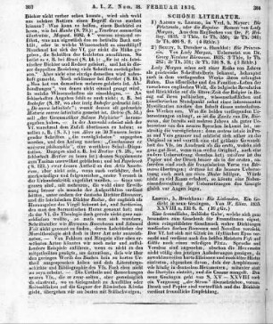 Elias, W.: Die Liebenden. Ein Gedicht in neun Gesängen. Leipzig: Brockhaus 1835