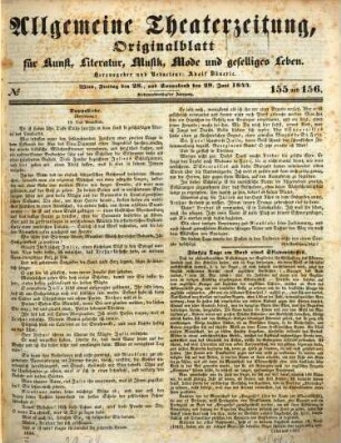 Allgemeine Theaterzeitung : Originalblatt für Kunst, Literatur, Musik, Mode und geselliges Leben. 1844,[2] = Jg. 37