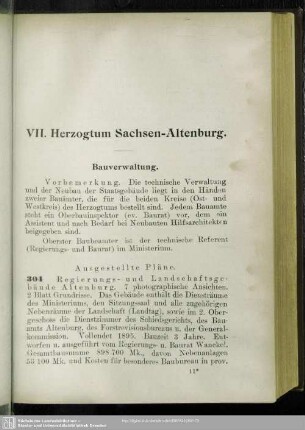VII. Herzogtum Sachsen-Altenburg