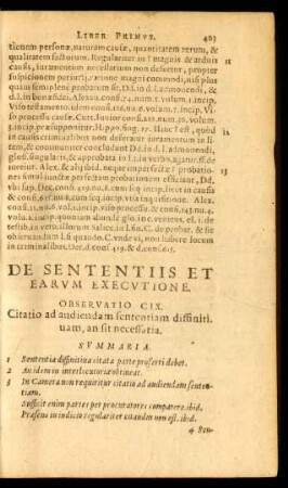 De Sententiis Et Earum Executione.