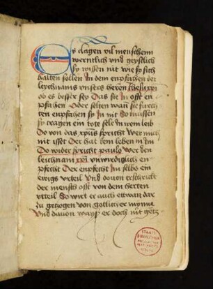 Dialogus rationis et conscientiae de communione sive celebratione missae, dt. (siehe auch 23r-47v)
