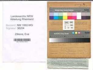 Entnazifizierung Eva Zilkens , geb. 19.06.1899 (Dolmetscherin)