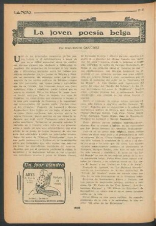 La joven poesía belgá