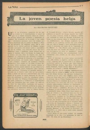 La joven poesía belgá