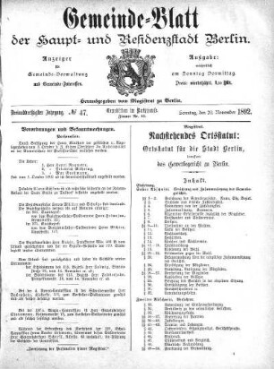 1892,47: No. 47, 20. November 1892