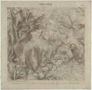 Section Aschberg aus: Topographische Karte (Äquidistantenkarte) Sachsen