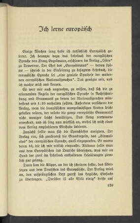 Ich lerne europäisch