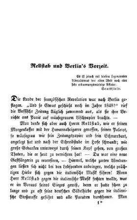 Rellstab und Berlin's Vorzeit