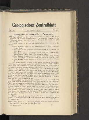 15. Oktober 1911. No. 13.