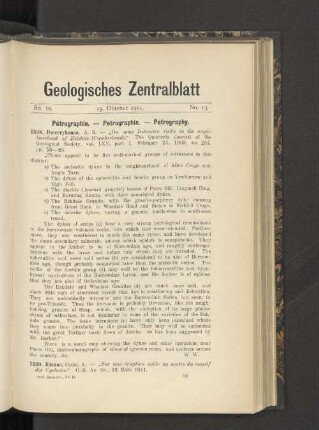 15. Oktober 1911. No. 13.