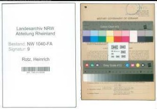 Entnazifizierung Heinrich Rotz , geb. 05.03.1897 (Landwirt)