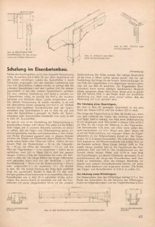 Schalung im Eisebetonbau