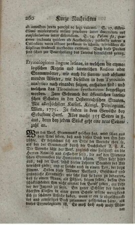 Etymologicum linguae latinae.