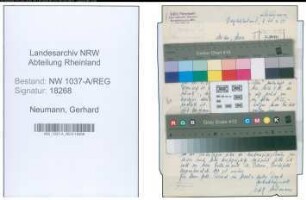 Entnazifizierung Gerhard Neumann , geb. 09.07.1911 (Koch)