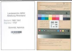 Entnazifizierung Heinrich Schmidt , geb. 26.03.1895 (Lehrer)