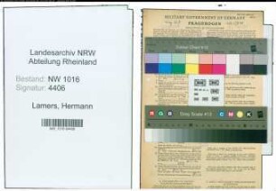 Entnazifizierung Hermann Lamers , geb. 15.05.1889 (Kaufmann)