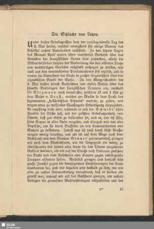 Die Schlacht von Lützen