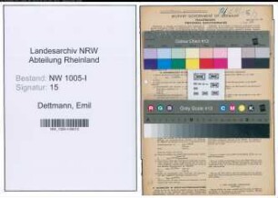 Entnazifizierung Emil Dettmann , geb. 12.07.1894 (Elektromeister)