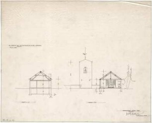 Gsaenger, Gustav; Eichenau (Bayern); Freizeitkirche, Projekt Jugendheim - Schnitte