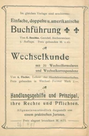 Im gleichen Verlage sind erschienen: