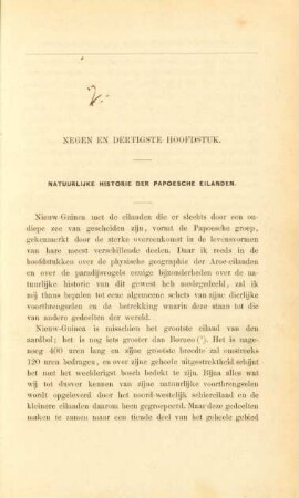Negen en dertigste hoofdstuk. Natuurlijke historie der Papoesche eilanden