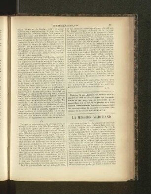 La Mission Marchand.