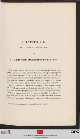 Chapitre II. Du dessin projectif