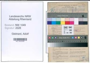 Entnazifizierung Adolf Gebhard , geb. 03.12.1887 (Lehrer)