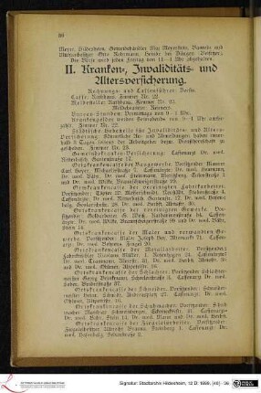 II. Kranken-, Invaliditäts- und Altersversicherung.
