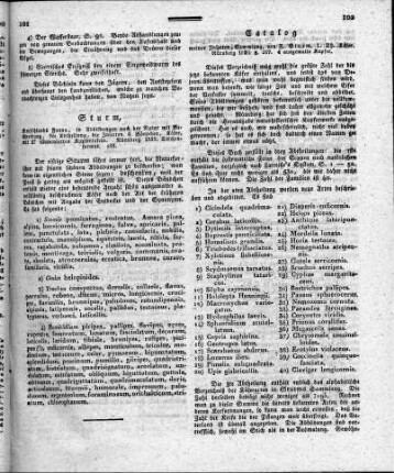 Catalog meiner Insecten-Sammlung : mit ausgemalten Kupfern / Jacob Sturm. - Nürnberg. - Th. 1 : Käfer. - 1826 [mehr nicht erschienen]
