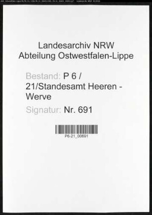 Namensverzeichnisse Heeren - Werve, Todesfälle