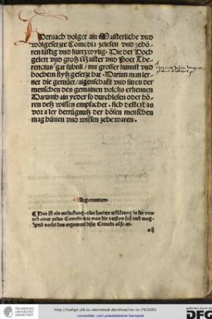 [Eunuchus ] Hernach volget ain Maisterliche und wolgesetzte Comedia ...