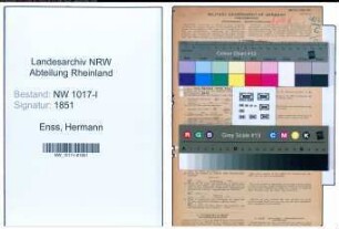 Entnazifizierung Hermann Enss , geb. 20.07.1879 (Abteilungsleiter)